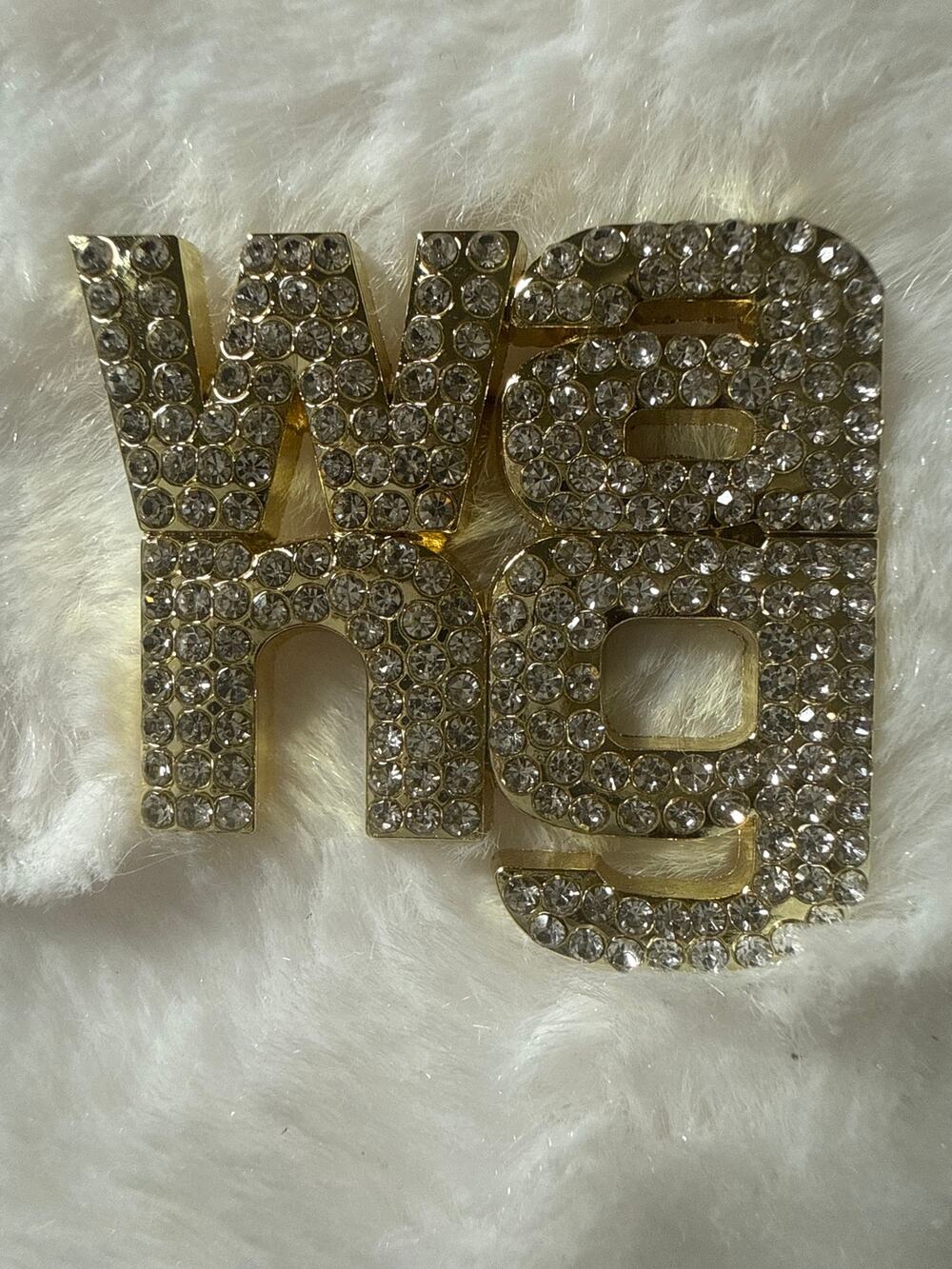 Charm with Rhinestones -Gold Tone